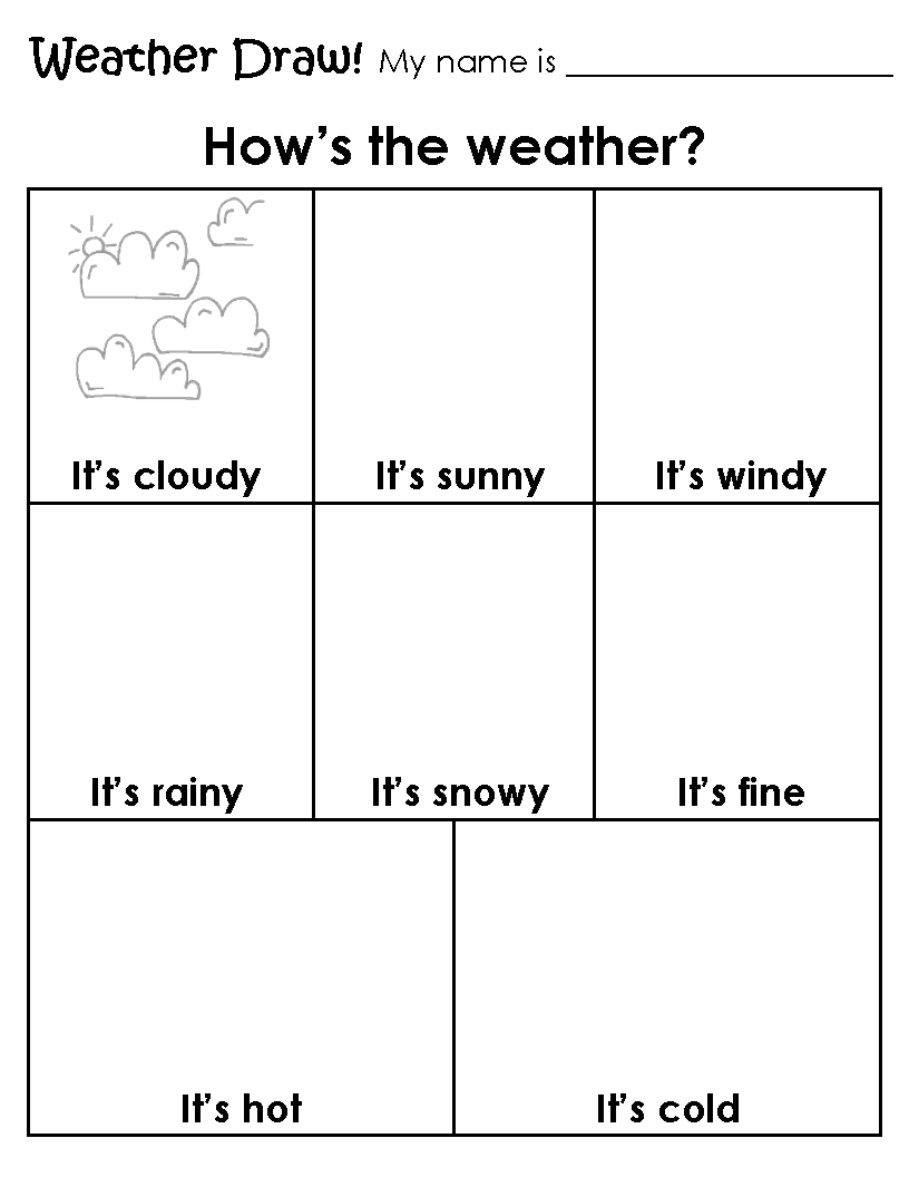1st Grade Weather Worksheets Worksheets For All