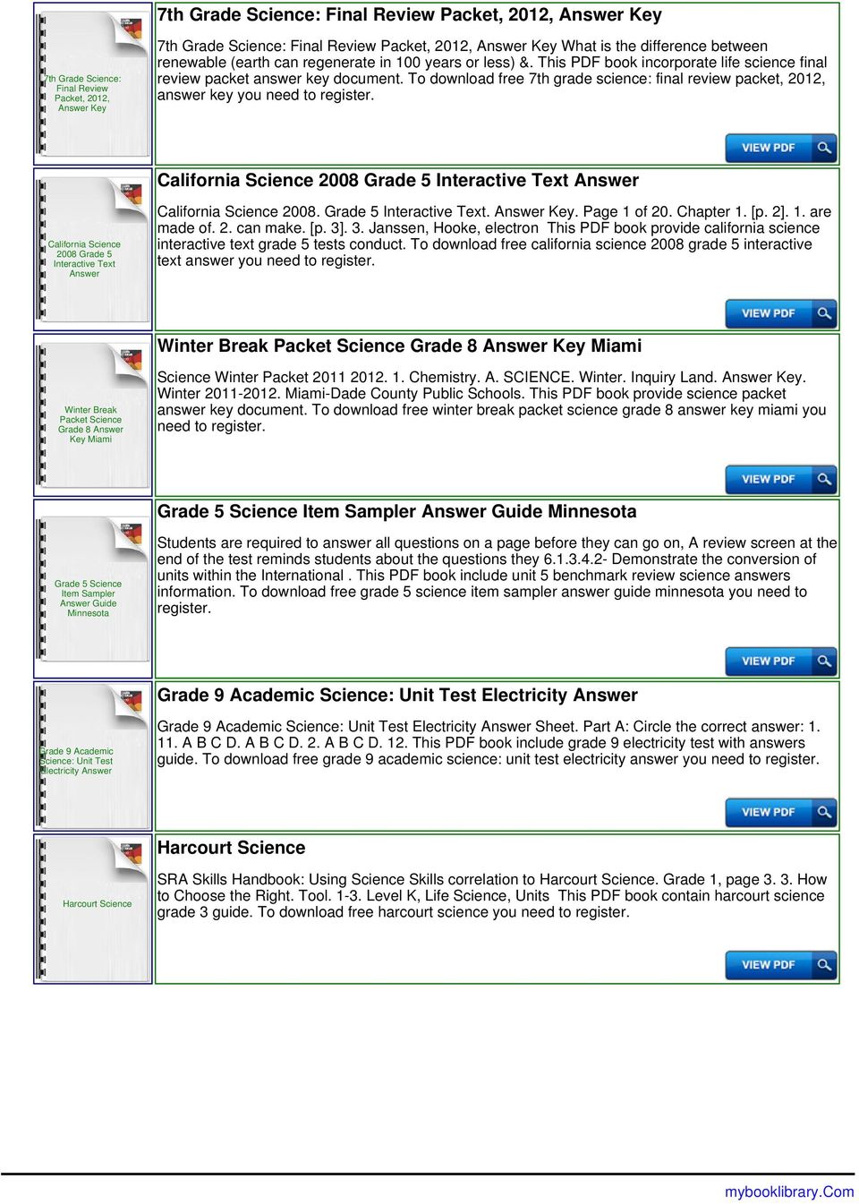 5th Grade Science Worksheets With Answer Key Worksheets For All