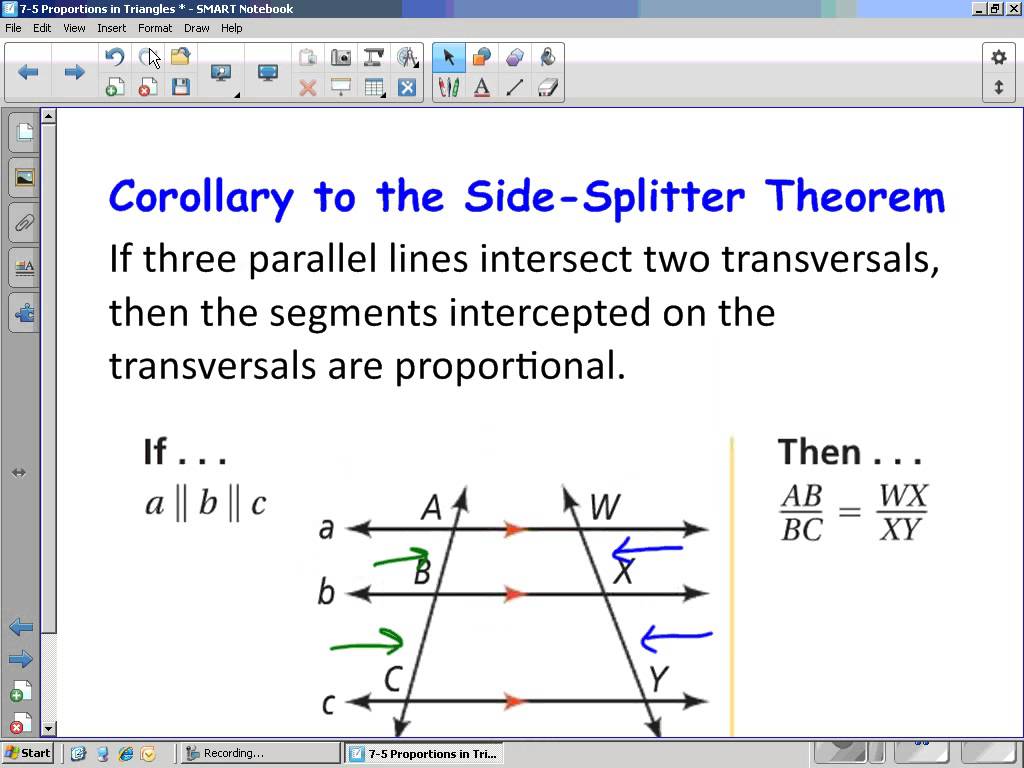 7 5 Proportions In Triangles
