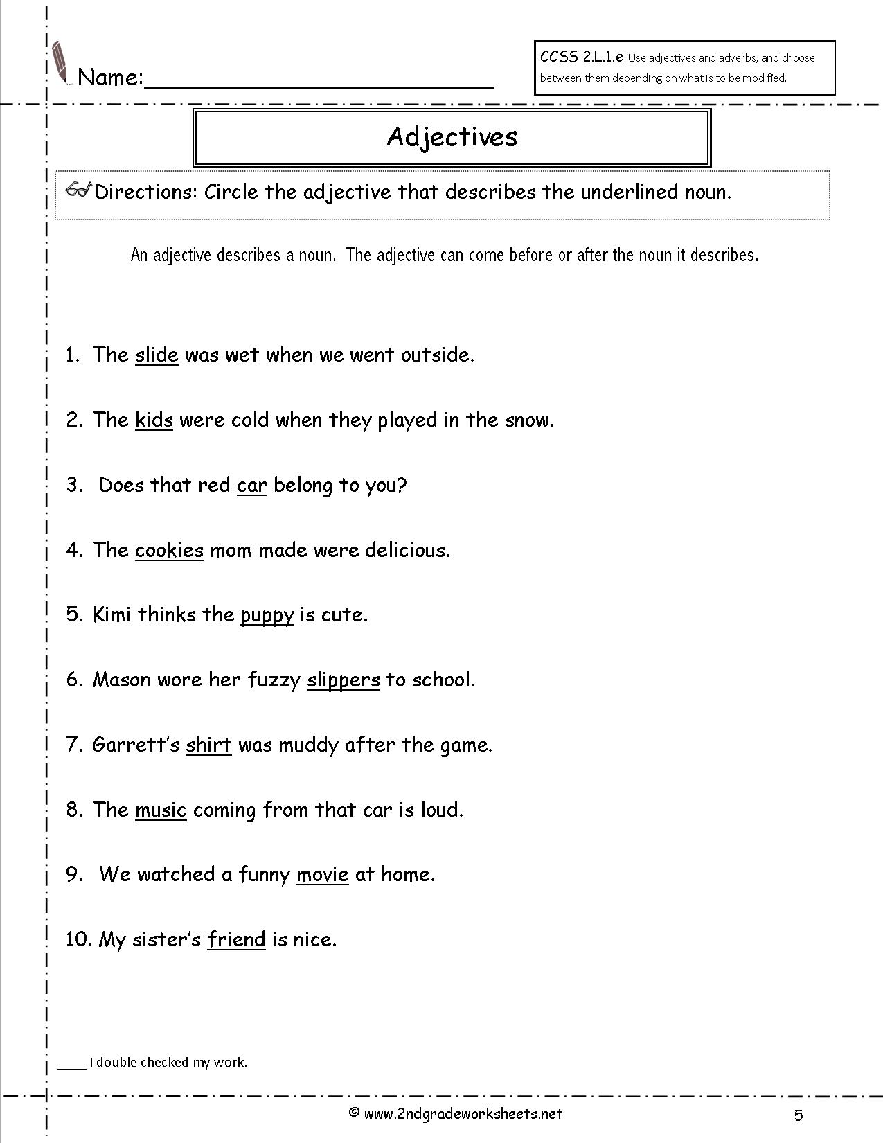 Adverbs Worksheet 2nd Grade The Best Worksheets Image Collection