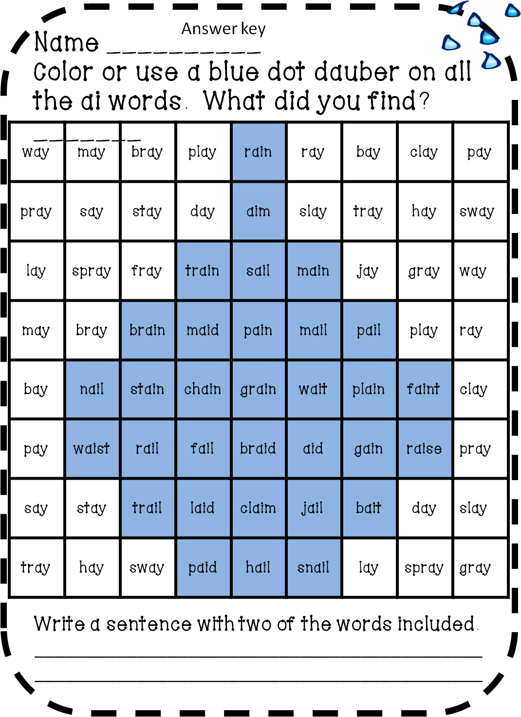 Ai Ay Worksheets 2nd Grade The Best Worksheets Image Collection