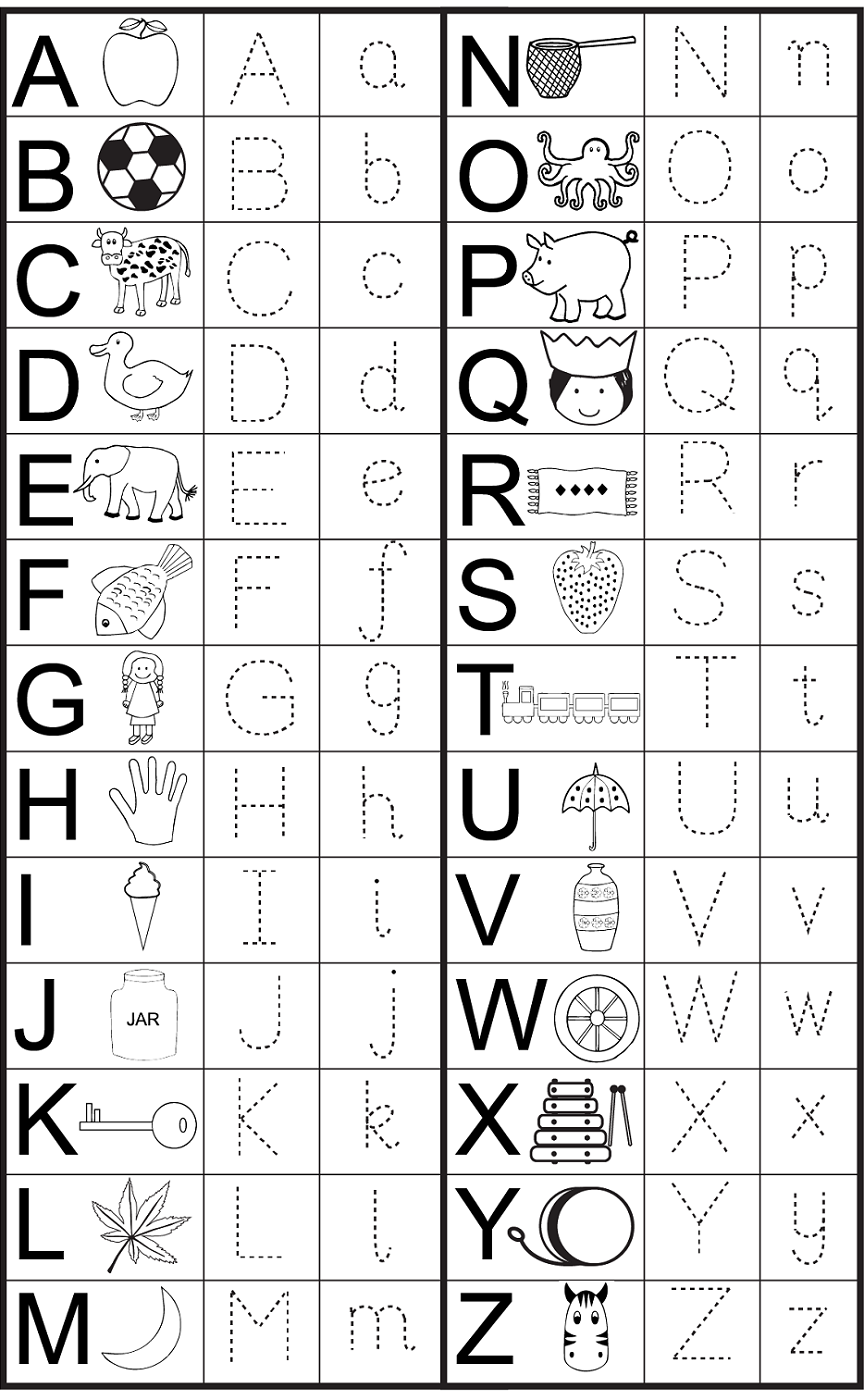 Alphabet Worksheets For Toddlers
