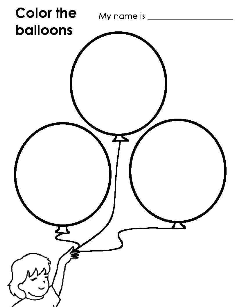 Balloon Coloring Pages