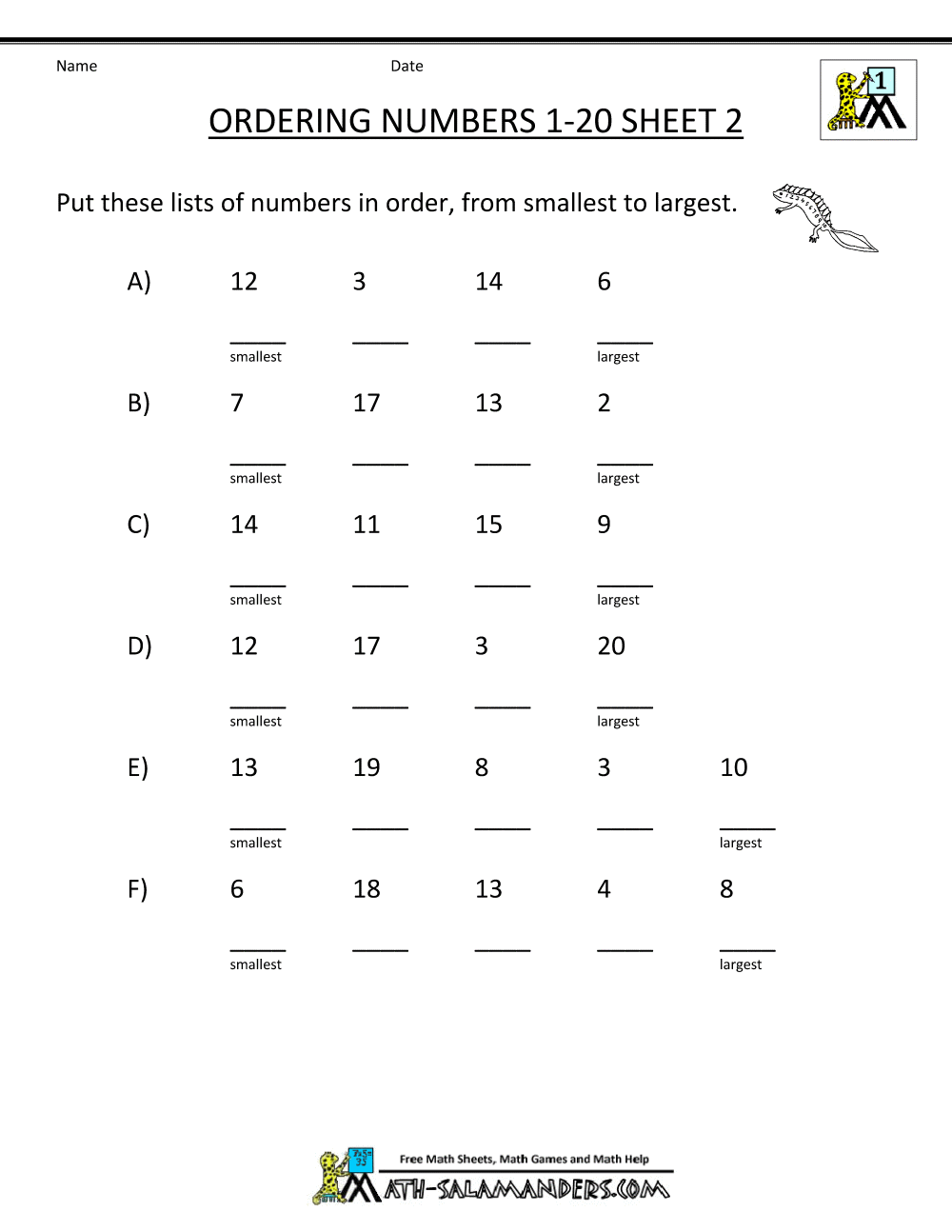 Basic Math Worksheets
