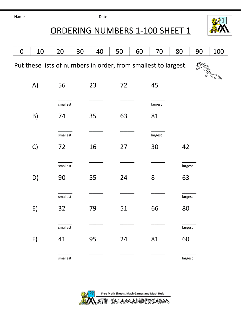 Basic Math Worksheets