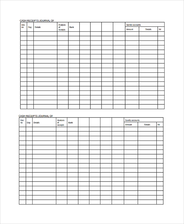 Blank Accounting Worksheet Template