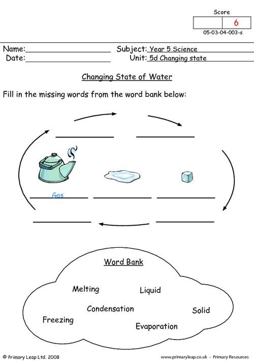 Changes Of State Worksheet Answer Key The Best Worksheets Image