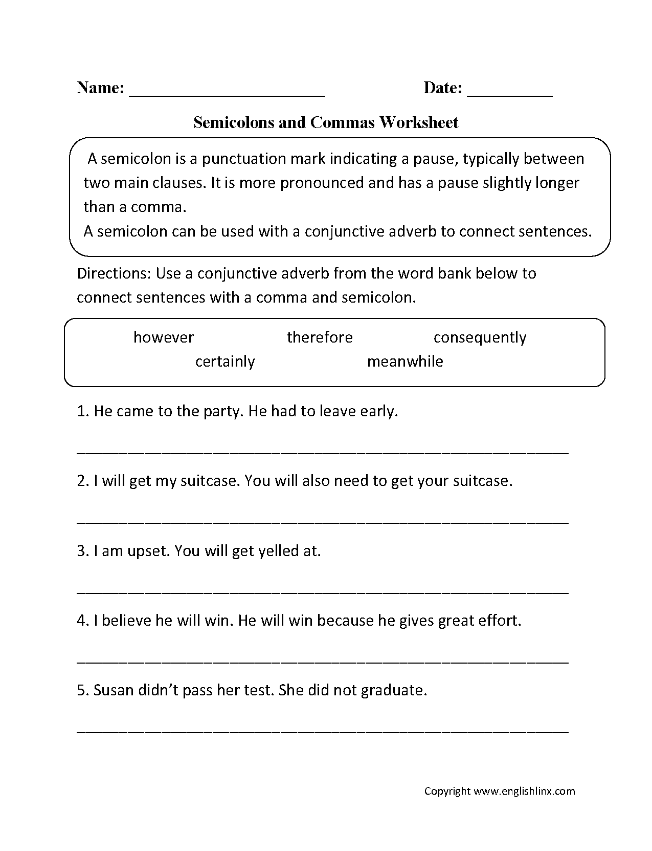 Colon Vs Semicolon Worksheet The Best Worksheets Image Collection