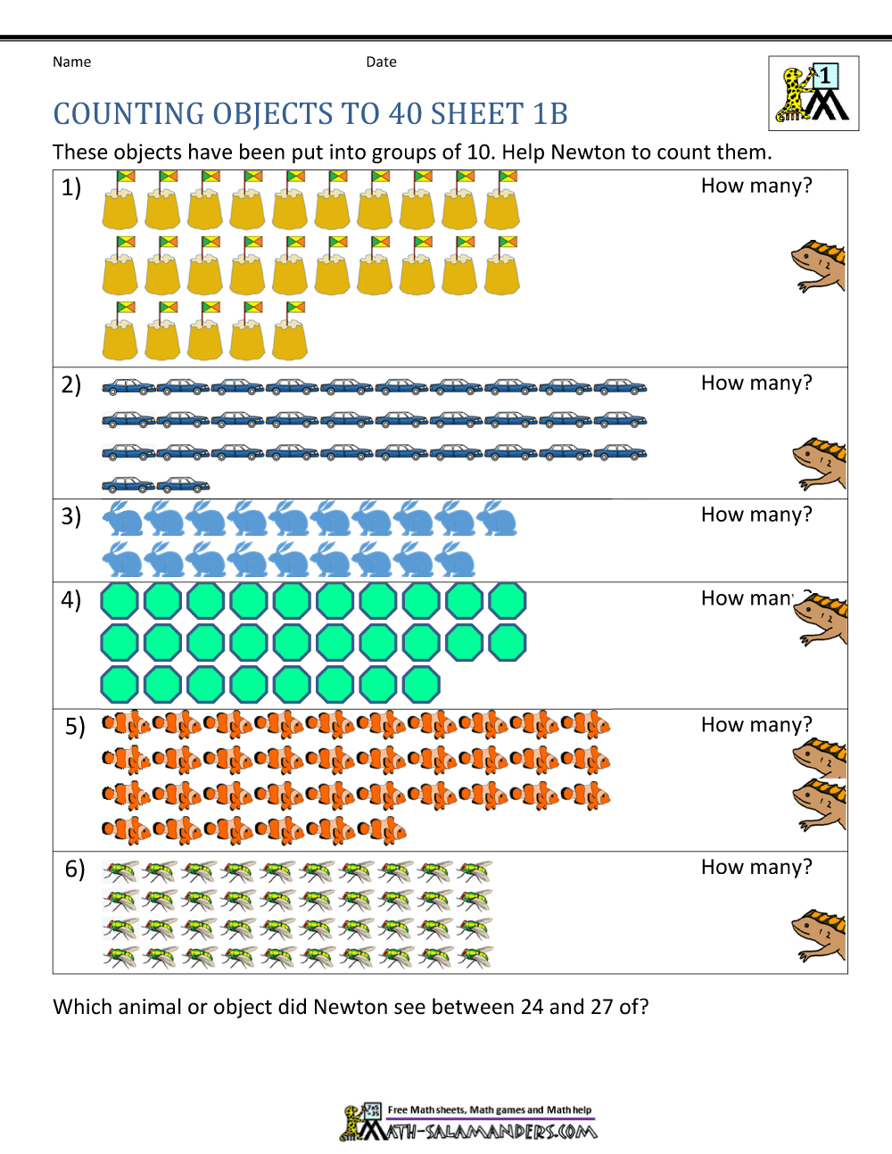 Counting Worksheets 1 20 Printable