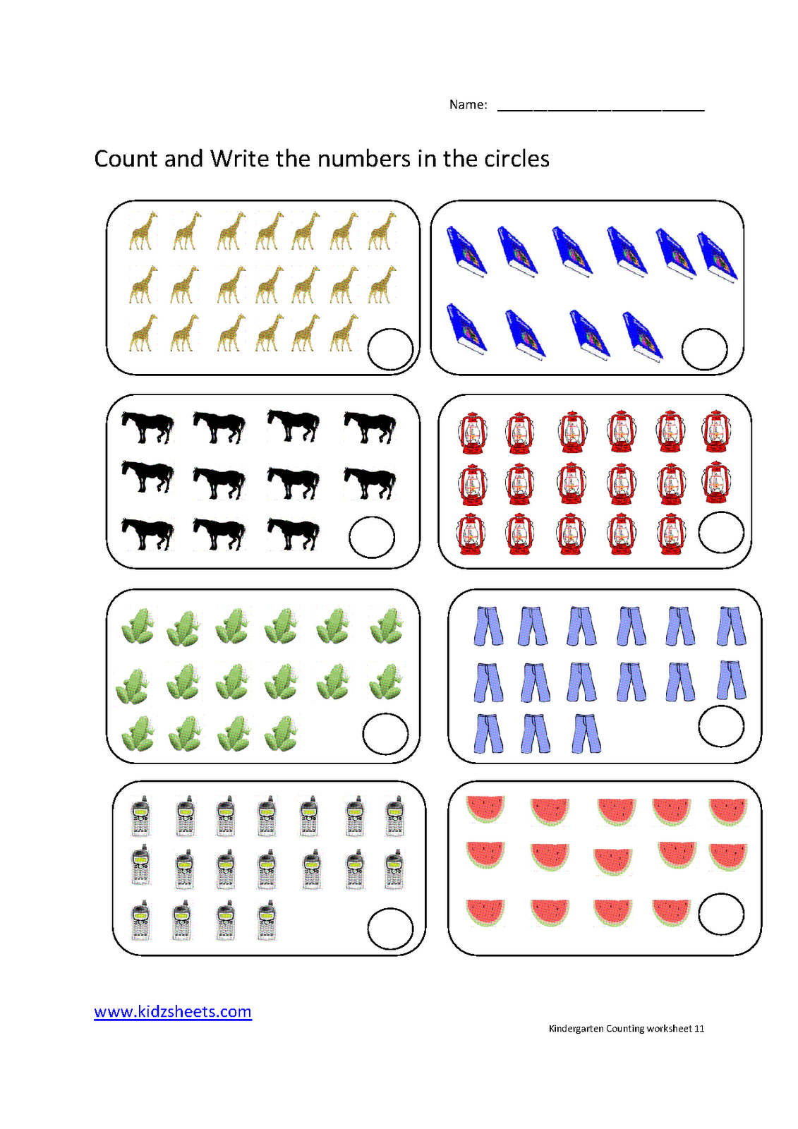 Counting Worksheets For Kindergarten Free Worksheets For All