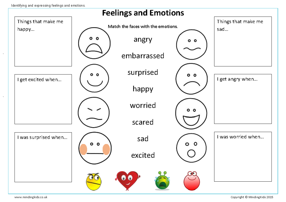 Emotions Worksheet Pdf