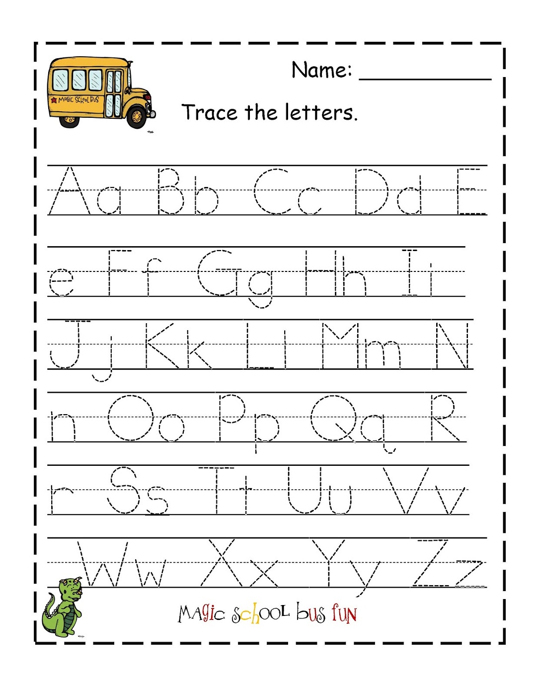 Fascinating Alphabet Tracing Worksheets For Kindergarten On