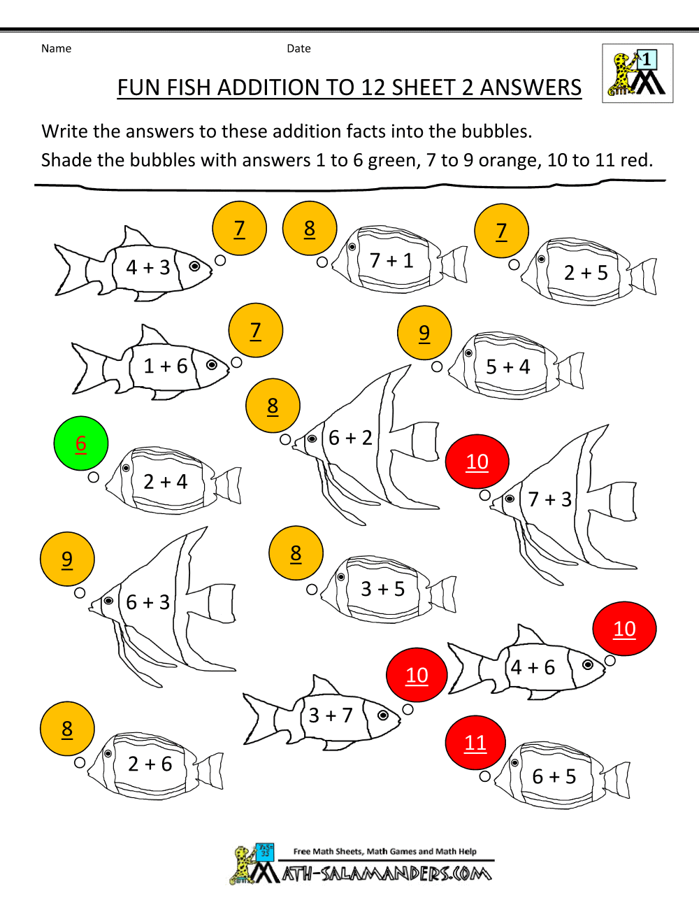 First Grade Math Activities