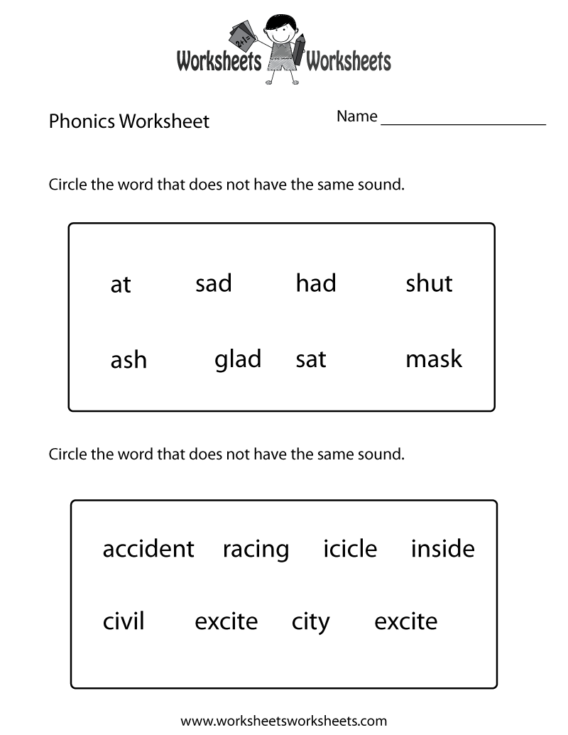 First Grade Phonics Worksheet Printable  The Bottom Part Is