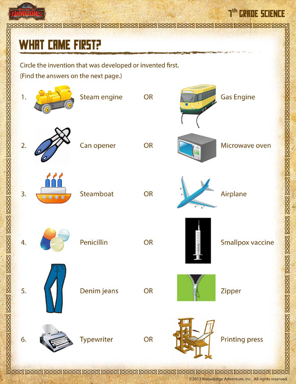 Free First Grade Science Worksheets