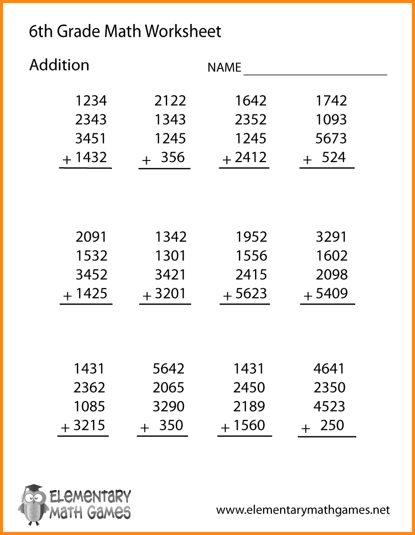 Free Math Worksheet 6th Grade The Best Worksheets Image Collection