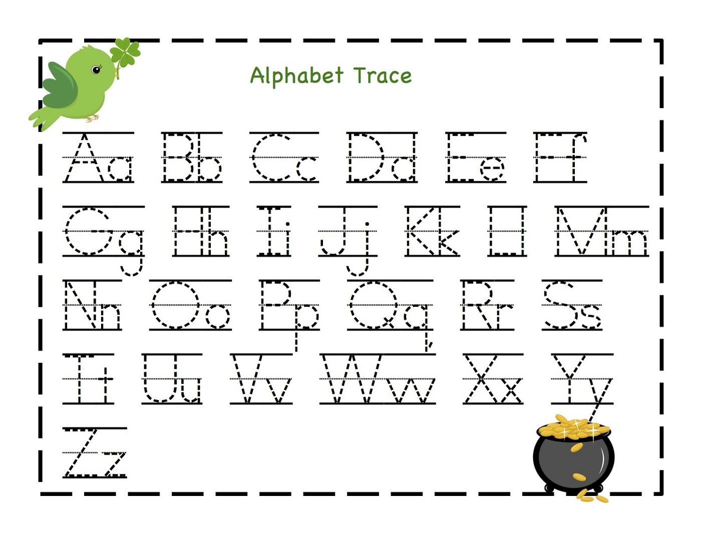 Free Printable Alphabet Letter Tracing Worksheets