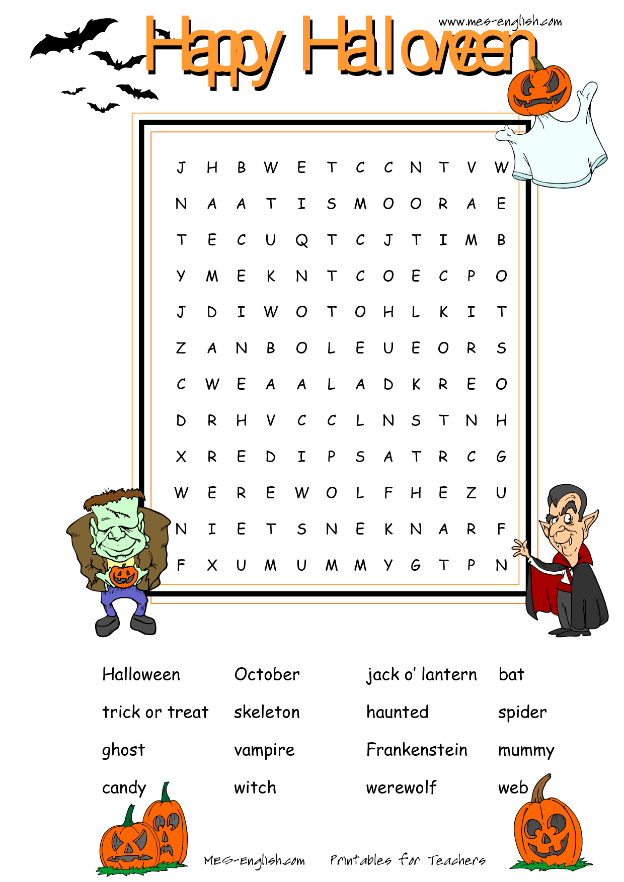Free Printable Halloween Worksheets