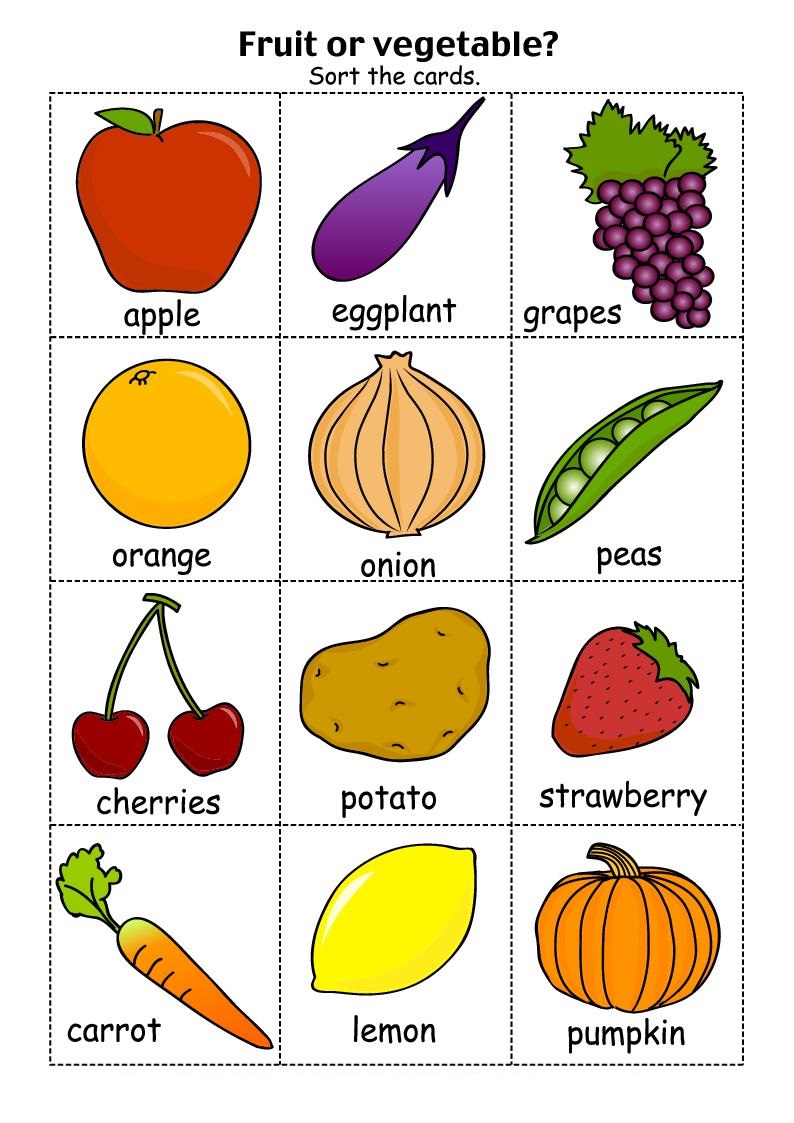 Free Printable Vegetables Worksheets For Kindergarten