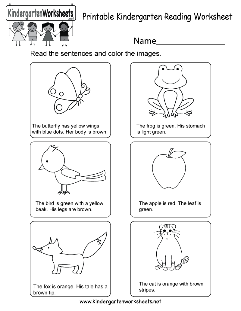 Free Worksheets In Reading For Kindergarten
