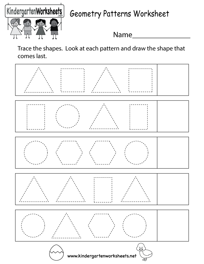 Geometry Patterns Worksheet