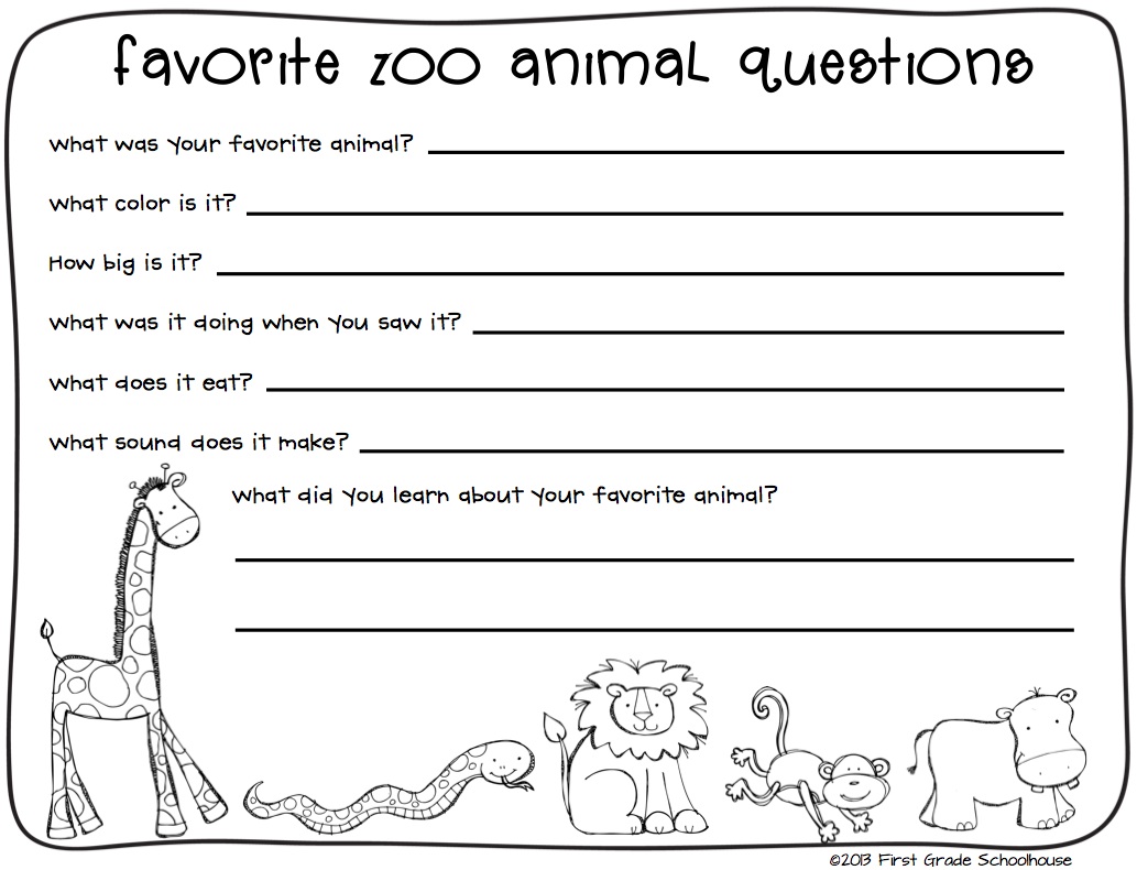 Interesting Zoo Worksheets For 2nd Grade About Zoo Field Trip