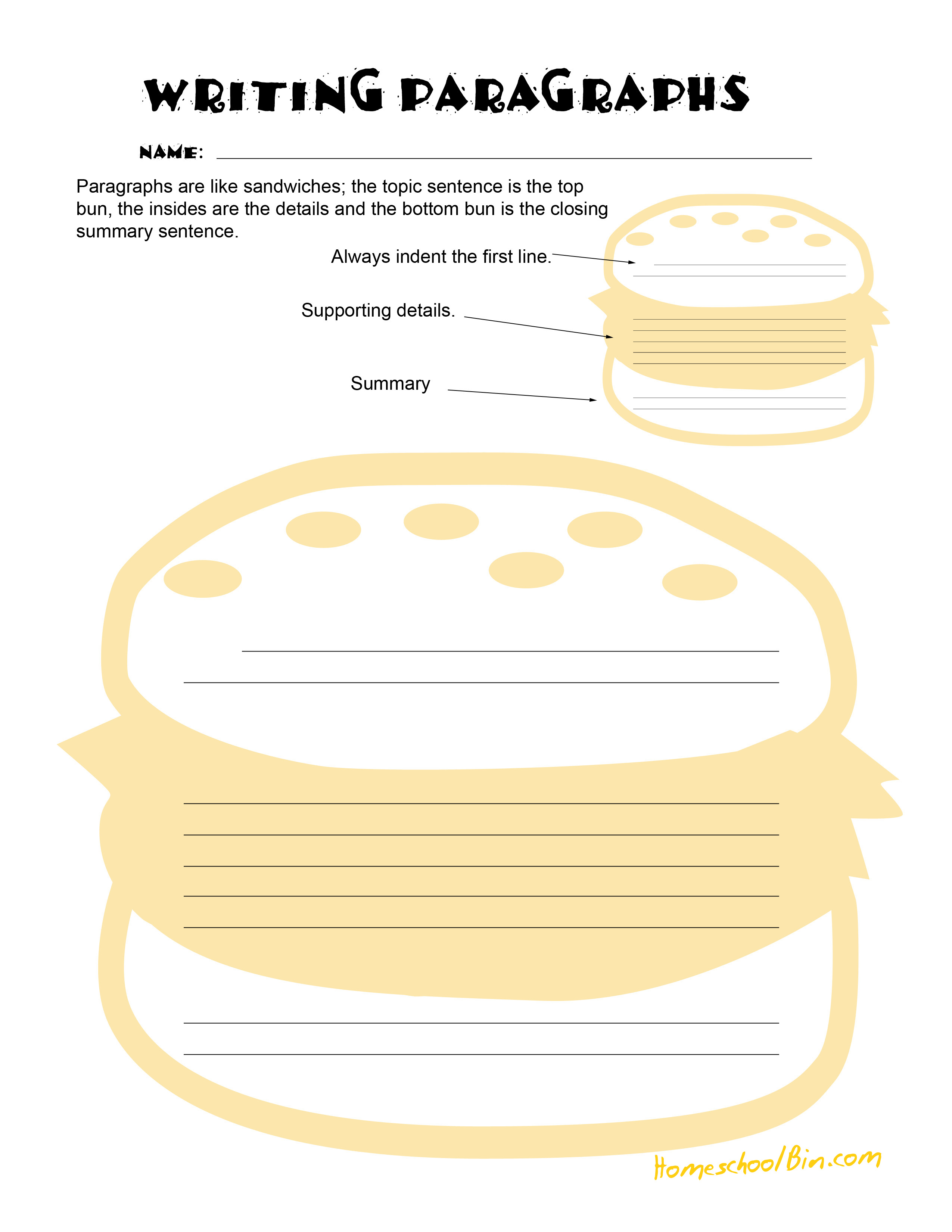 Kids  Free Paragraph Writing Worksheets  Th Grade Paragraph