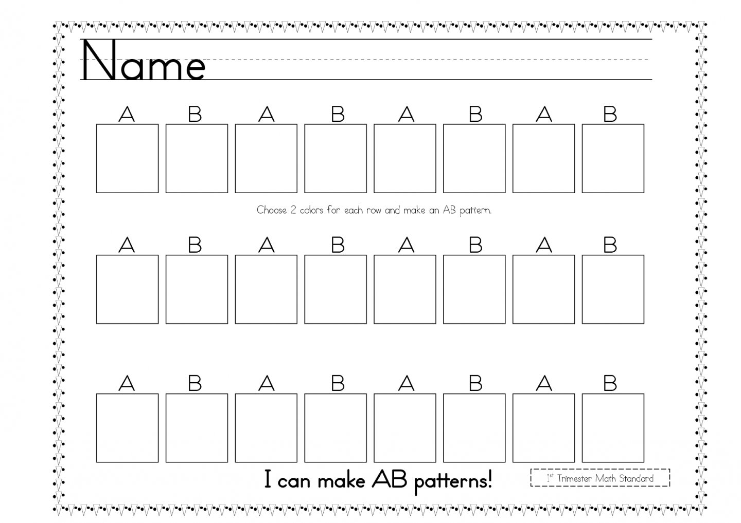 Kindergarten Ab Pattern Worksheet Switchconf Patterns Worksheet