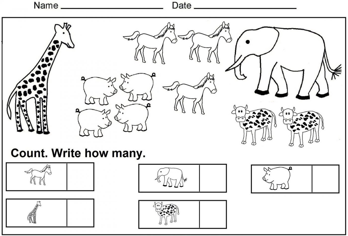 Kindergarten Counting Numbers Worksheets For Kindergarten Count