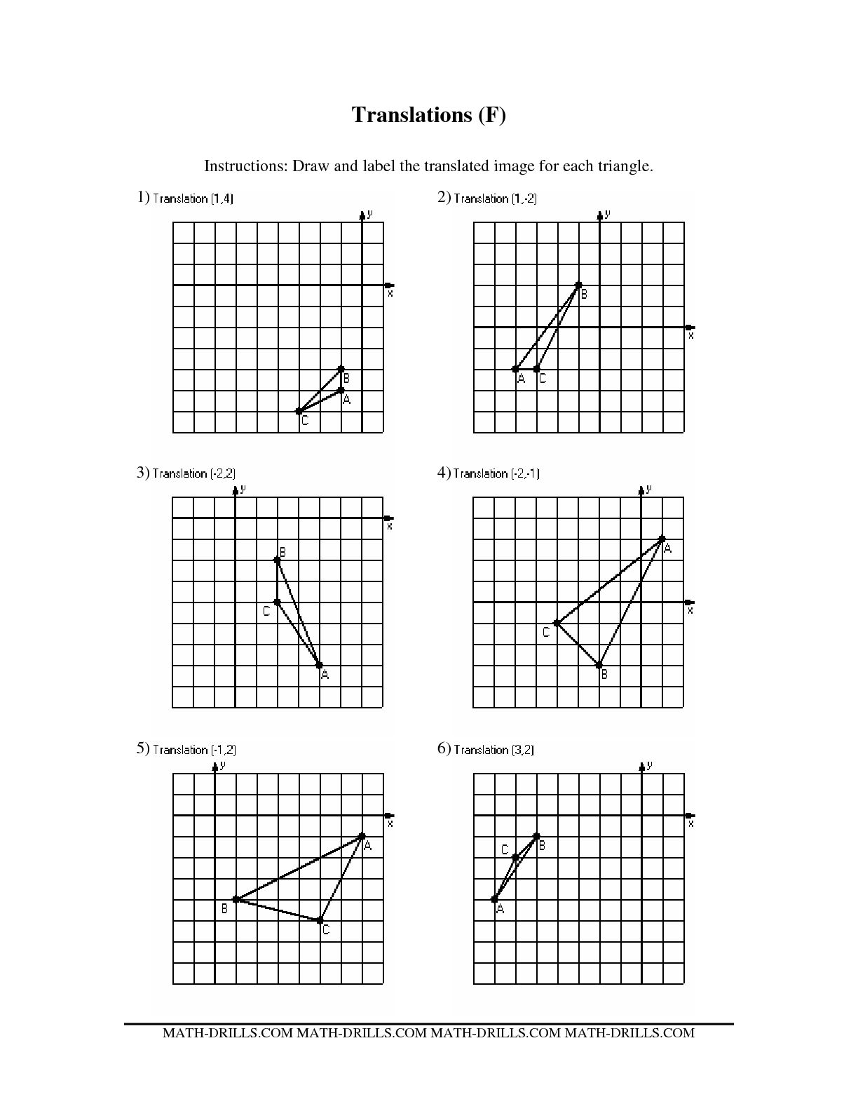 Kindergarten Pictures Translation Geometry Worksheet Mindgearlabs