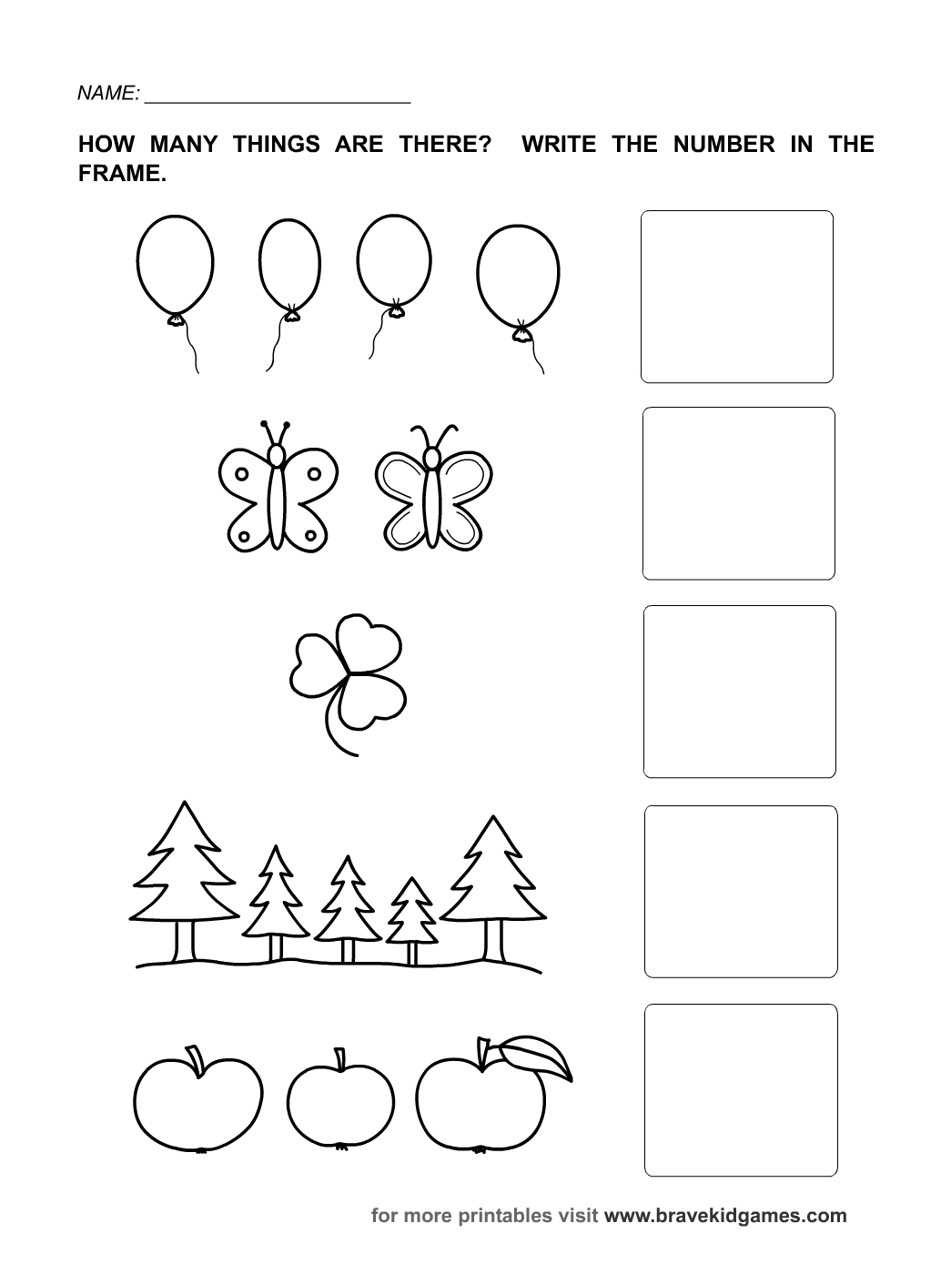Kindergarten Worksheets For Numbers Kindergarten Worksheets