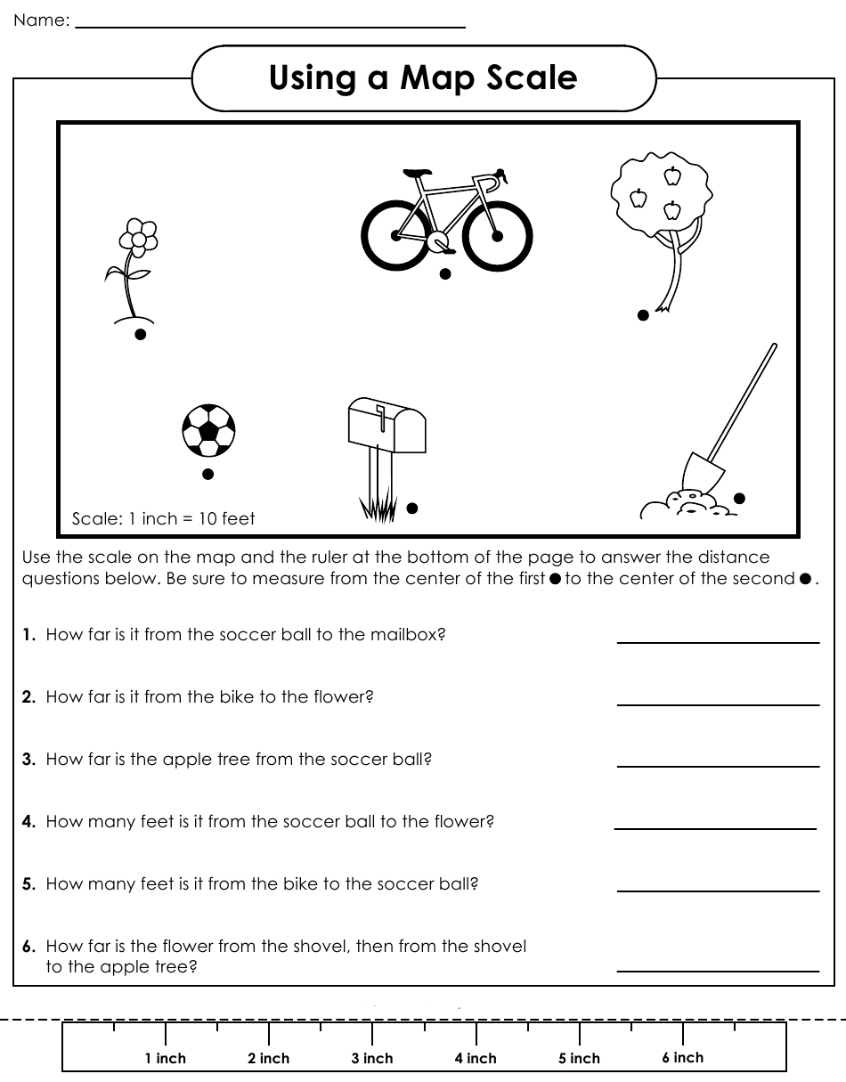 Map Scale Worksheets 3rd Grade Worksheets For All
