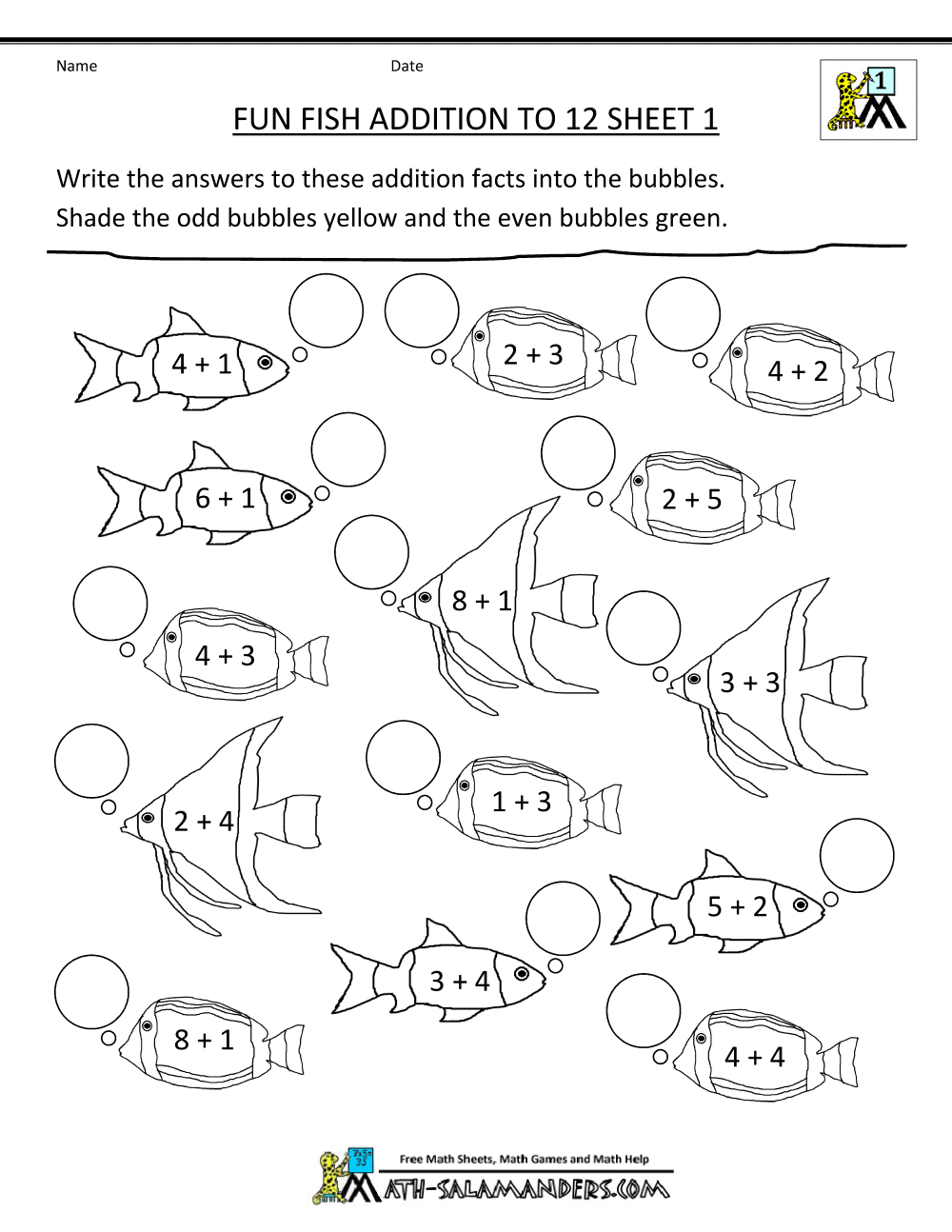 Math Worksheet For First Grade  Worksheets  Rssdotnet Free