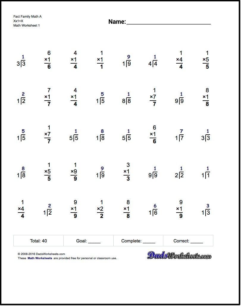 Math Worksheets Basic Division Facts Printableade Worksheet 3rd 0