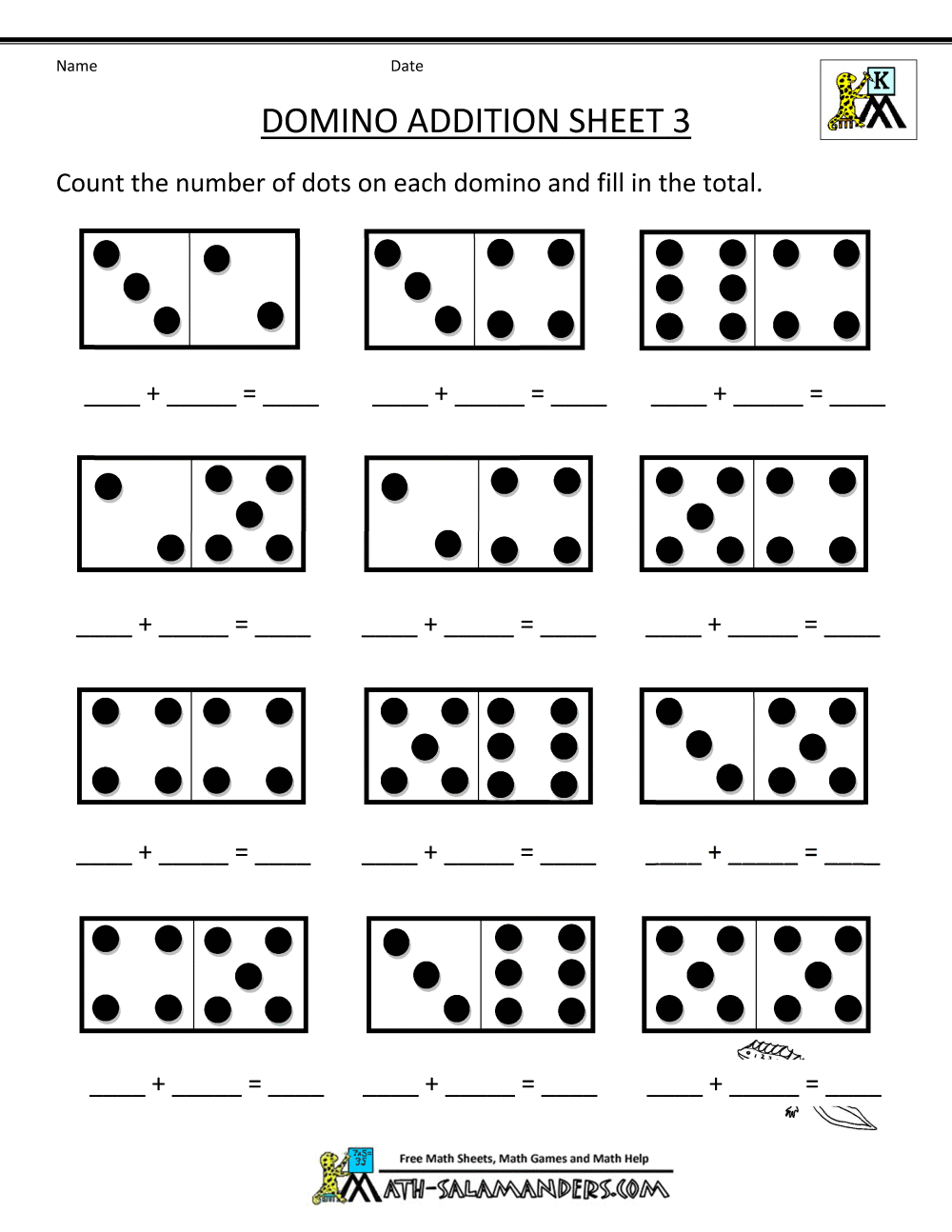 Math Worksheets For Kindergarten With Pictures