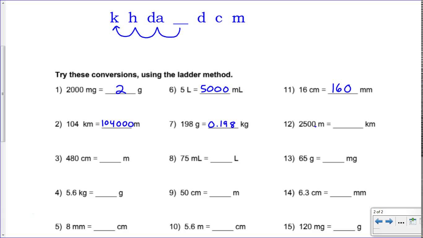 Metric Mania Conversion Practice