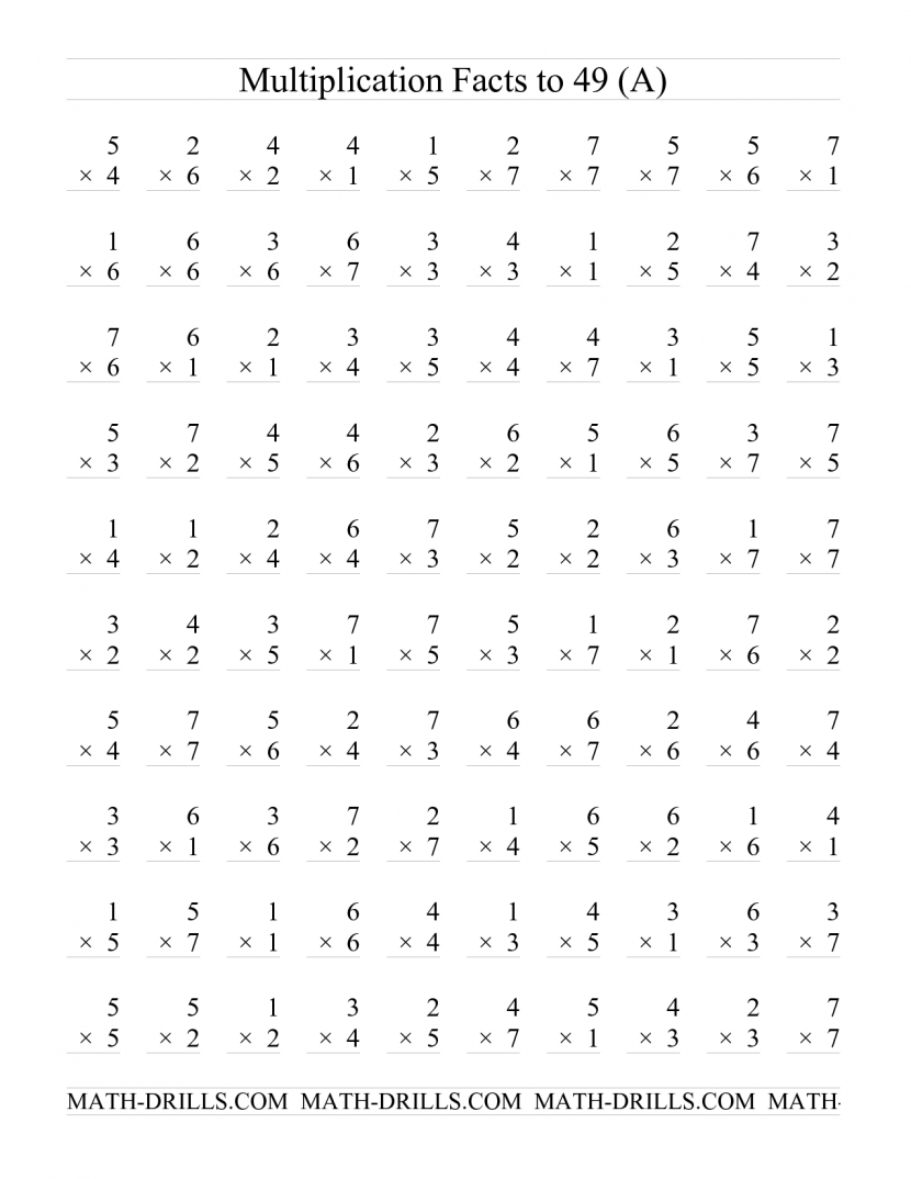 Multiplication Worksheets 100 Problems Google Search Julias Free