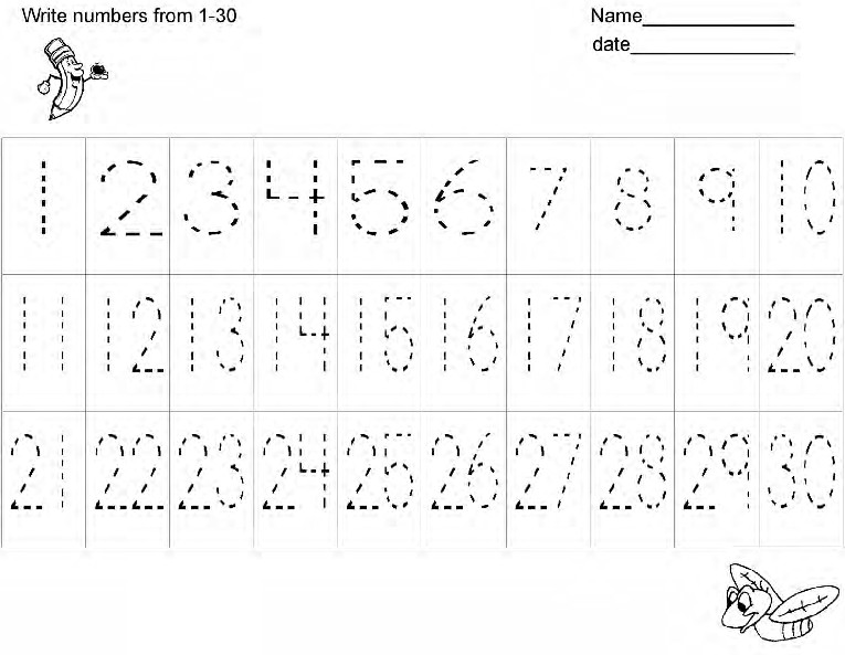 Number Practice Worksheets