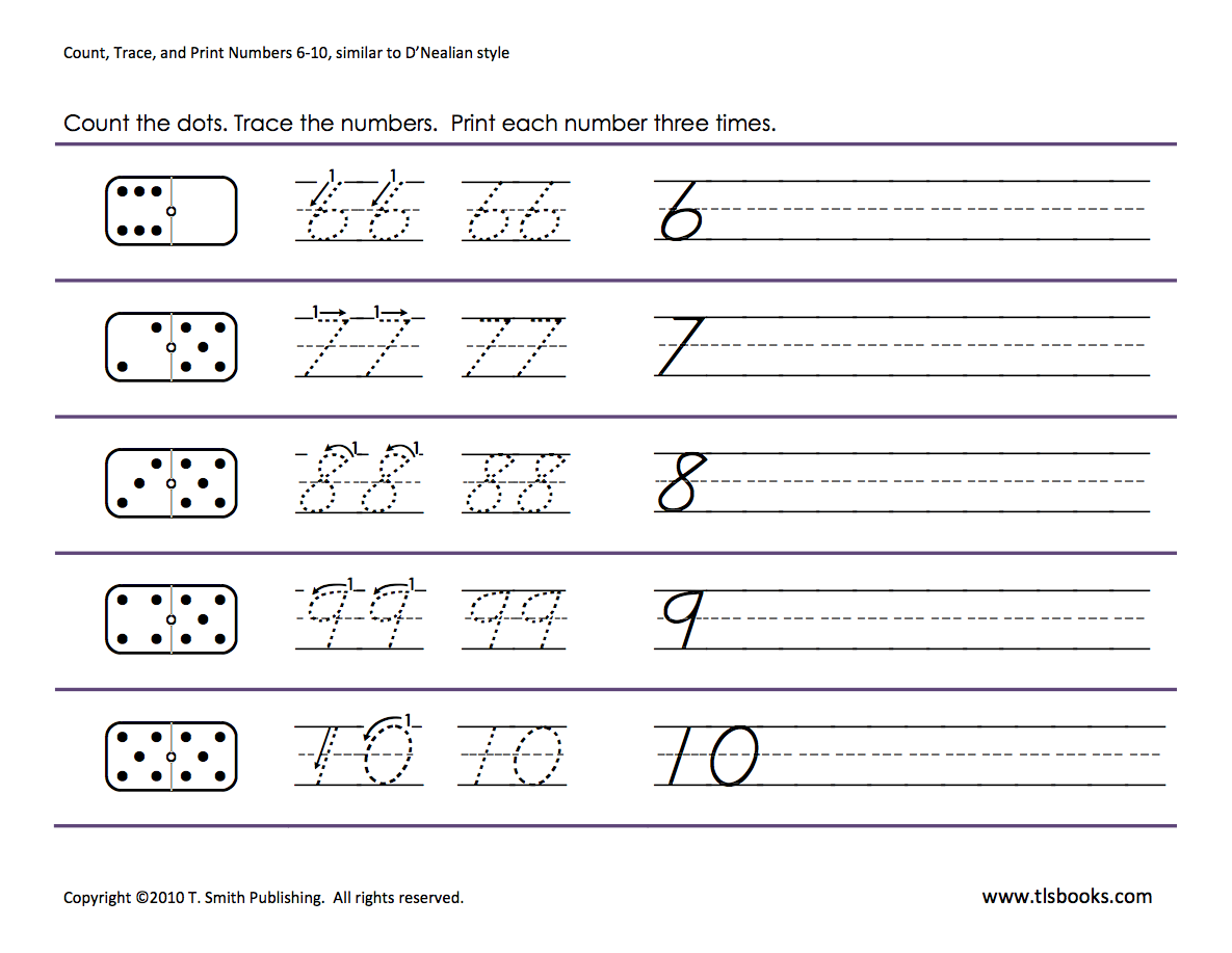 Numbers Tracing  6