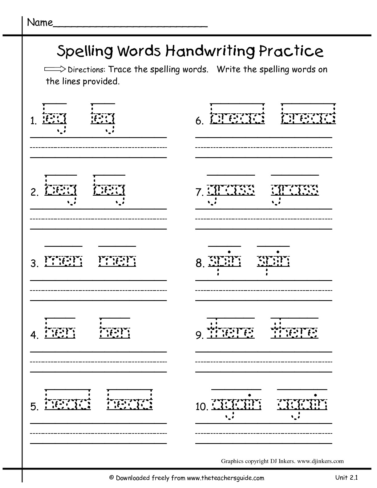 Practice Spelling Worksheets The Best Worksheets Image Collection