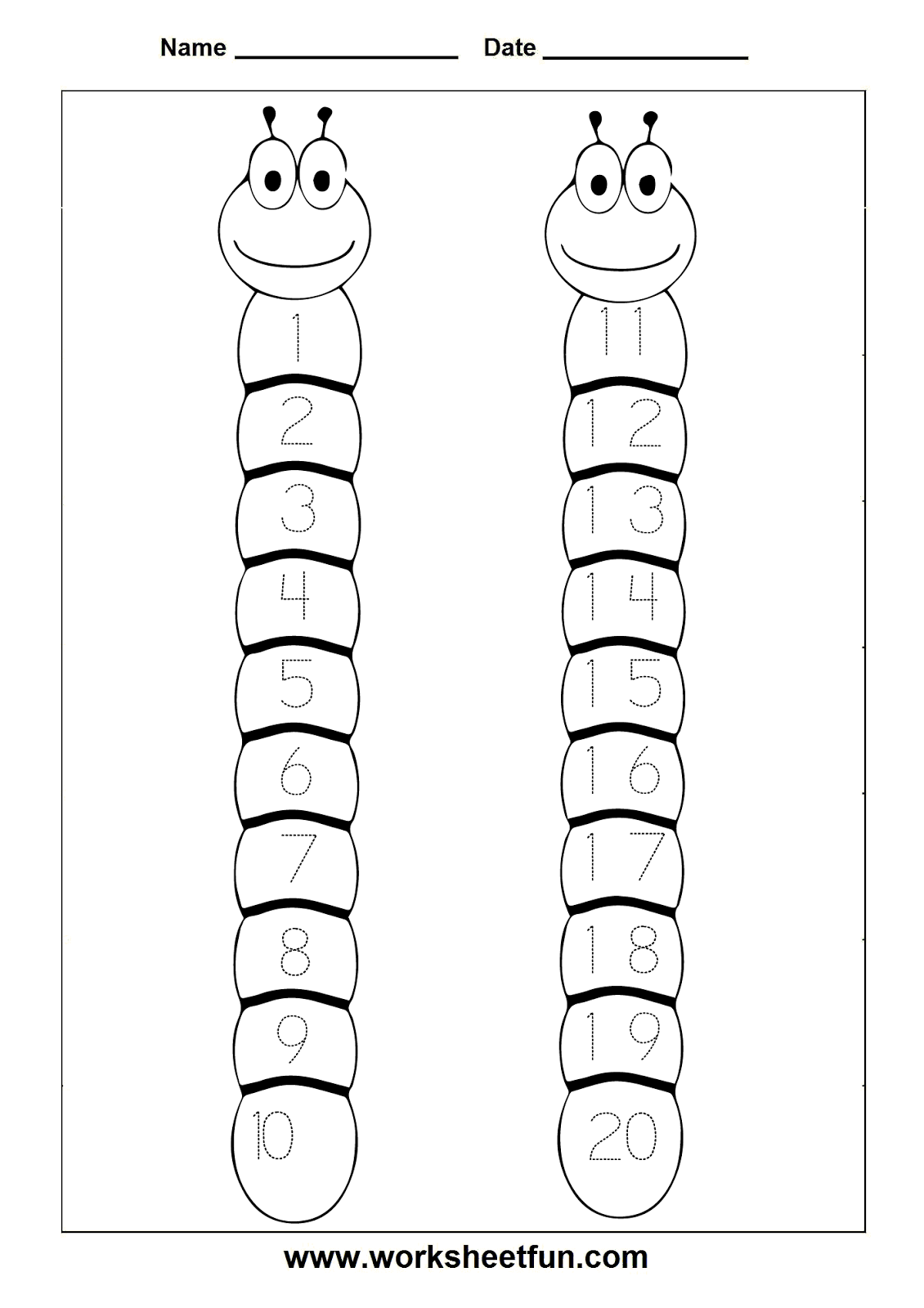 Practice Writing Numbers 1 20 Worksheet Worksheets For All