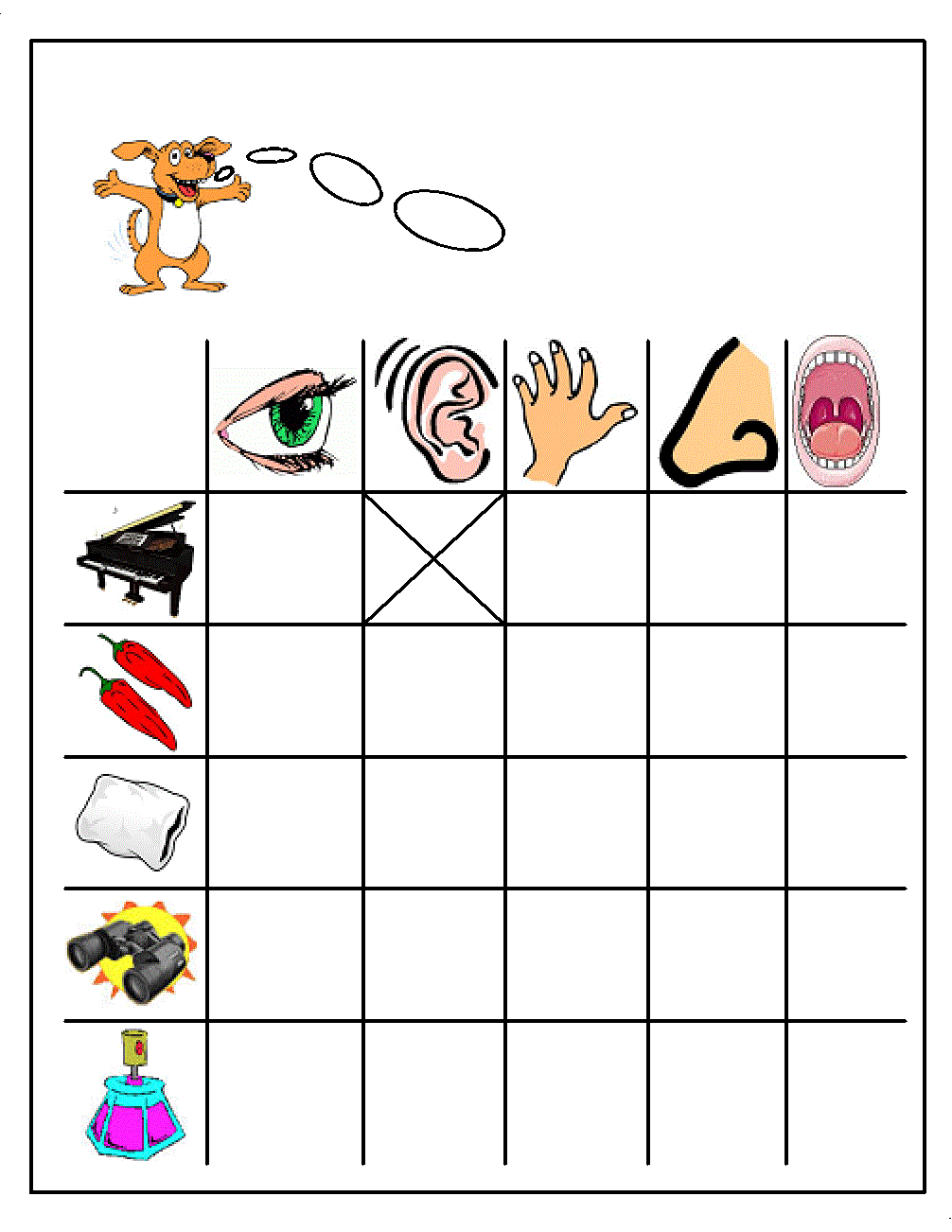 Preschool Five Sense Worksheets 1 Funnyc Koogra Free Printable