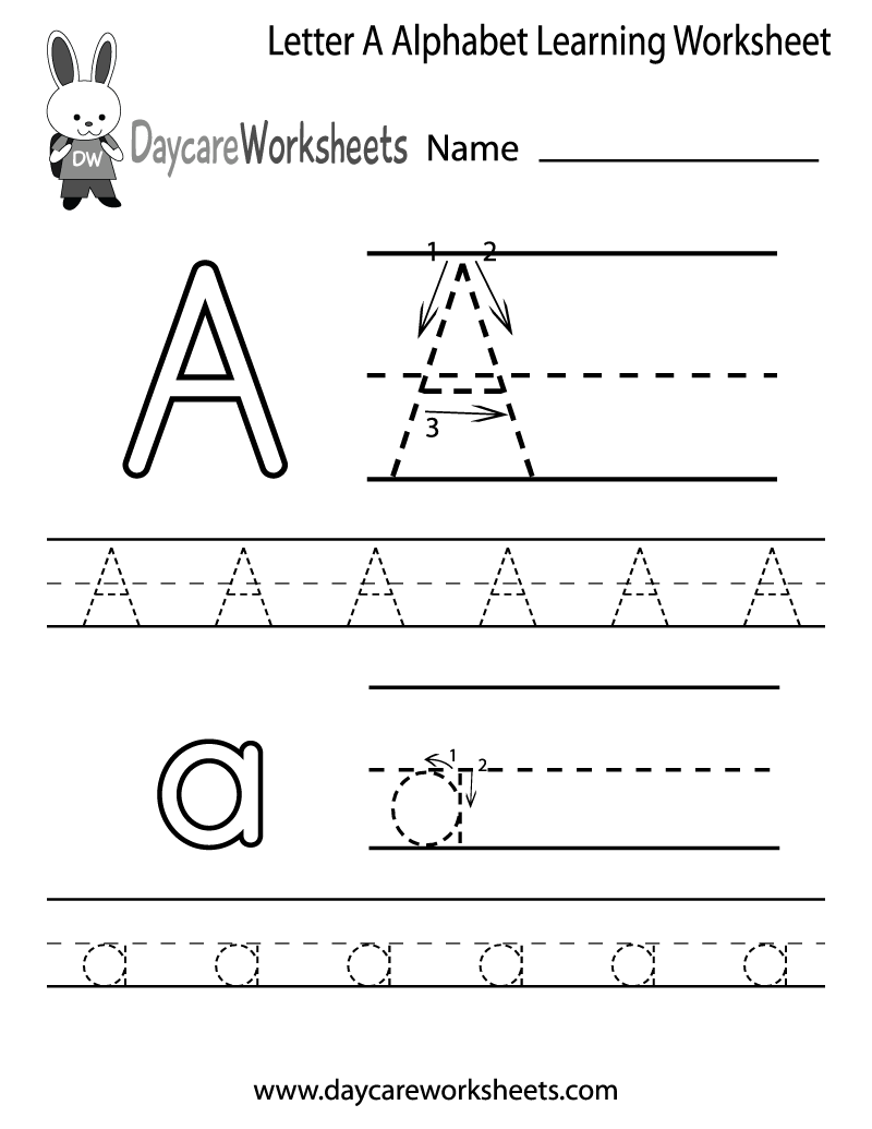Preschool Letter Worksheet