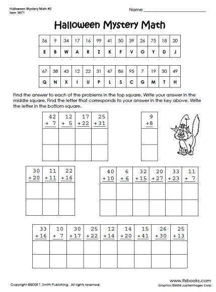 Printable Halloween Math Worksheets Worksheets For All