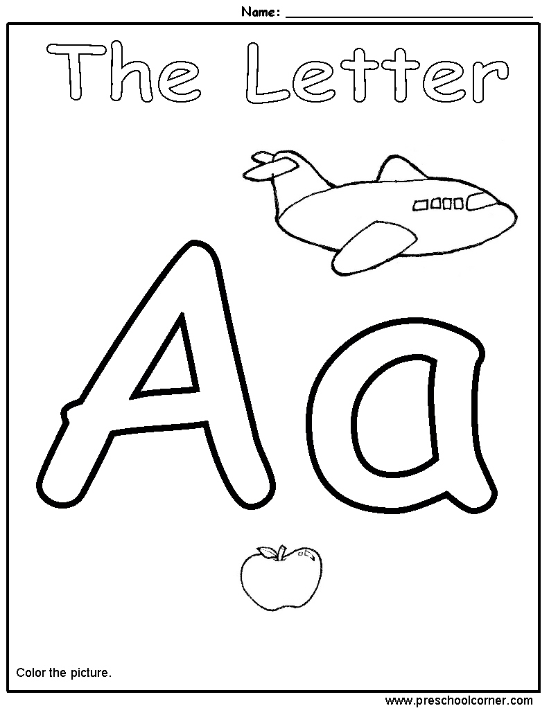 Printable Letter A Worksheets For Pre K