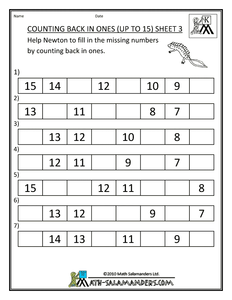 Printable Math Sheets For Kindergarten Worksheets For All