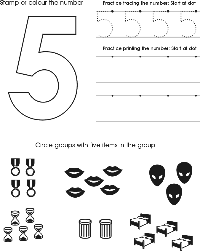 Printable Number Worksheets For Preschool Number Worksheets For