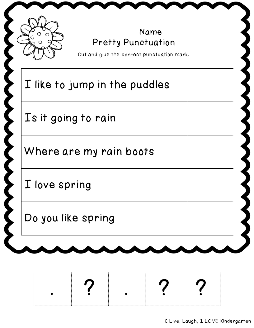 Punctuation Worksheets For Kids Worksheets For All