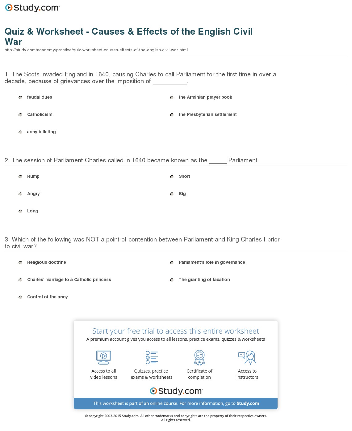 Quiz & Worksheet