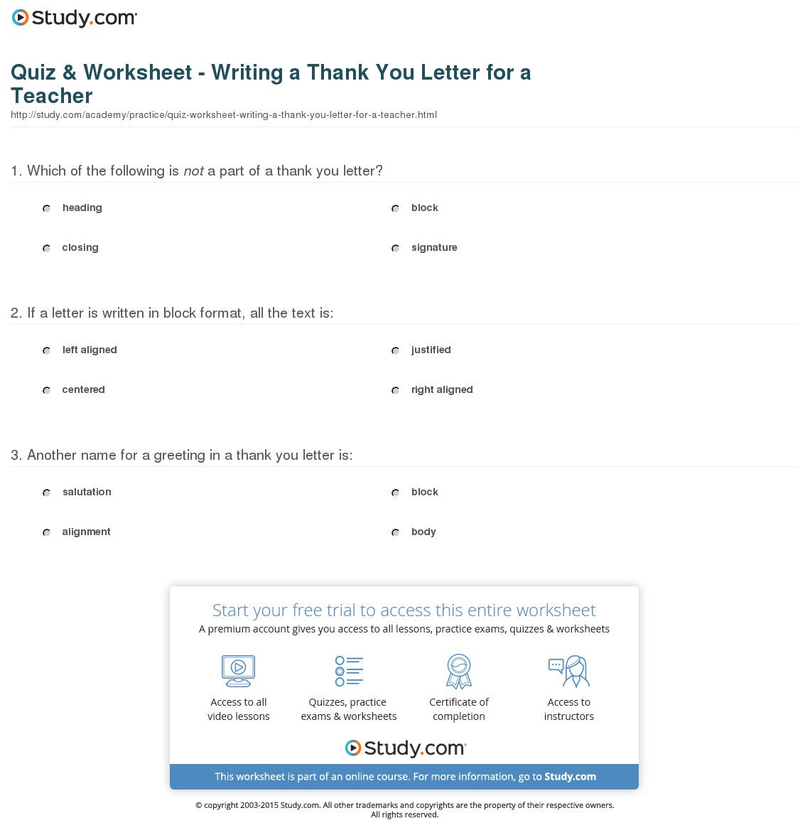 Quiz & Worksheet